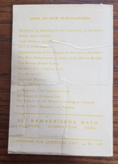 Sadhanas For Spiritual Life – Sri Ramakrishna Math (1981) Paperback -1st Edition