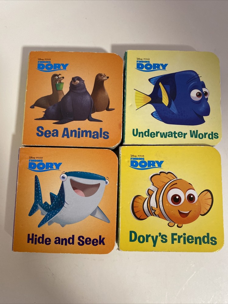Disney&Pixar Finding Dory Learning Books 2016, Children’s 4 Books 2.75” Square