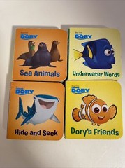 Disney&Pixar Finding Dory Learning Books 2016, Children’s 4 Books 2.75” Square