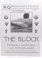 RQ Runequest Adventures Fanzine The Block Issue 3 Winter 1993-94 Castelucci, et