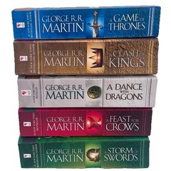 A Song Of Ice And Fire Complete MM Paperback Book Set 1-5 Game of Thrones Lot