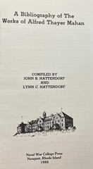 A Bibliography of The Works of Alfred Thayer Mahan – Hattendorf, NearFine 1986