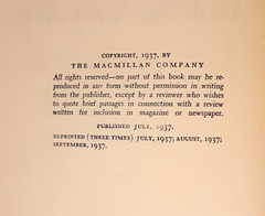 And So -Victoria – Vaughan Wilkins – The Macmillan Company 1937 HC no/DJ