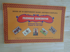 Book of 28 Rare Antique Replica Frederic Remington Perforated Post Cards SC