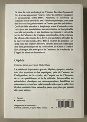 (in French & German) Sur la terre comme en enfer by Thomas Bernhard (2012/SC) LN