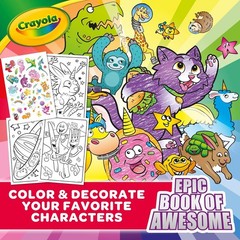 Giant Epic Coloring Book with 288 Pages & Foil Stickers for Creative Kids