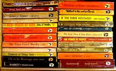 Lot of 23, very earliest BANTAM vintage paperbacks; late 1940s, all below #100