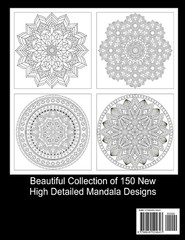 150 Mandalas Coloring Book for Adults Stress Relieving Beautiful Mandala for Rel