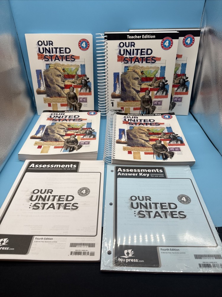 Bob Jones Our United States Heritage Studies 4 Set- 4th Grade History