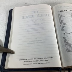 Holy Bible Kenneth Copeland Reference Edition KJV Genuine Leather 1991 VG