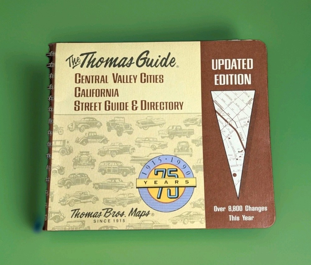 Thomas Guide California Central Valley Cities + *Bonus 7 Other Vtg Calif Maps*