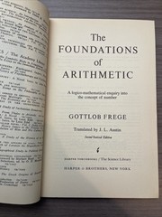 The Foundations of Arithmetic-Gottlob Frege-1960-paperback
