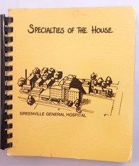 Greenville SC General Hospital Cookbook 1978 Plastic Comb Bound 210 Pages