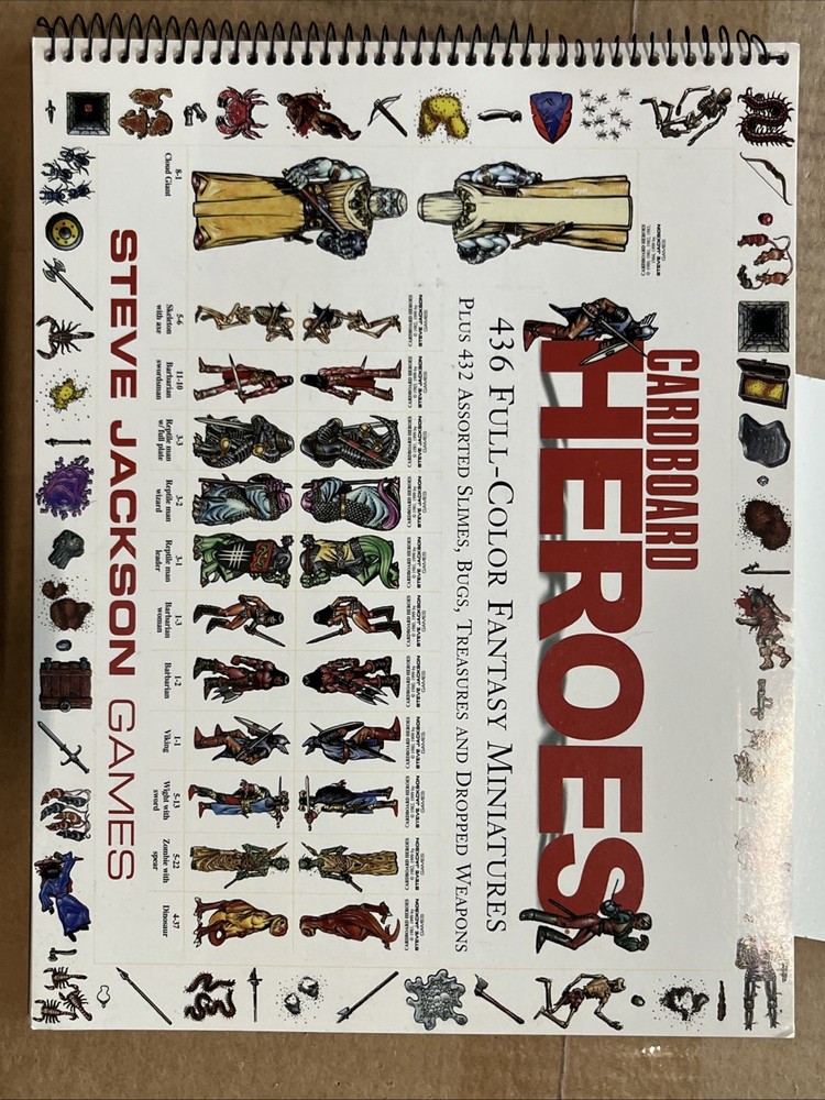 Steve Jackson Cardboard Heroes #2100 NEW RPG 436 Full-Color Fantasy Miniatures