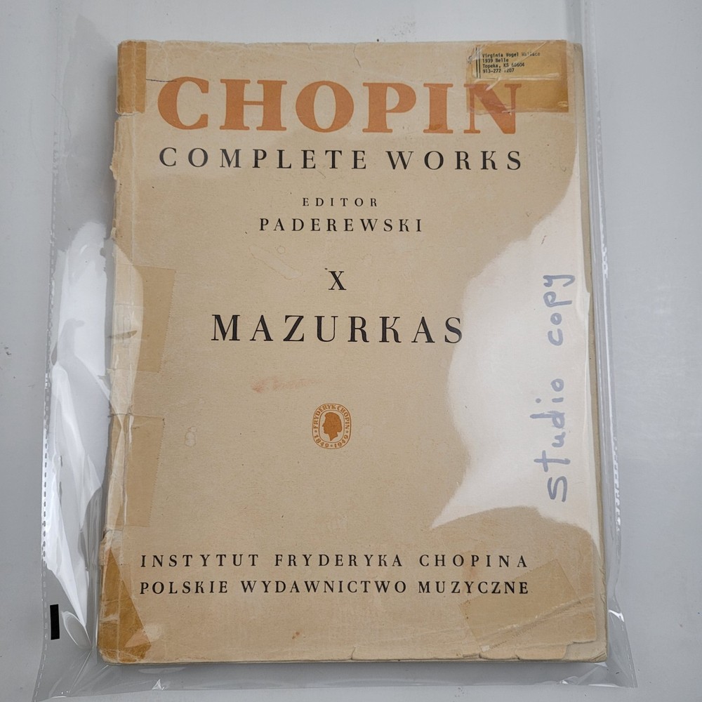Mazurkas: Chopin Complete Works Vol. X [Paperback] [2013]