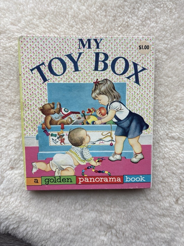 Rare Eloise Wilkin Illustrated My Toy Box, A Golden Panorama Book, Vintage 1960s