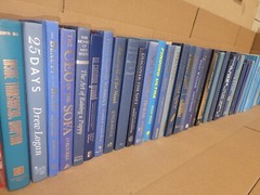 Lot of 10 Hardcover BLUE NAVY AQUA TEAL Shades Books for Staging Prop Decor