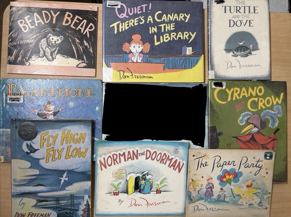 Lot 8 Vintage Don Freeman Picture Books Turtle Cyrano Canary Bearymore Beady