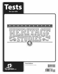 Heritage Studies 4 Test 3rd Ed – Hardcover, by Bob Jones University – Good o