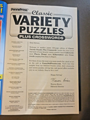 Lot of 2 Classic Variety Puzzles Plus Crosswords by Penny Press – Jumbo Specials