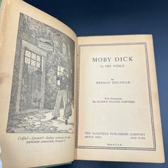 Moby Dick Vintage Saalfield Hardcover 1931 Illustrated Conyers Herman Melville