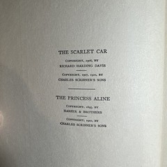The Scarlet Car and The Princess Aline by Richard Harding Davis 1911 HC 25A1218