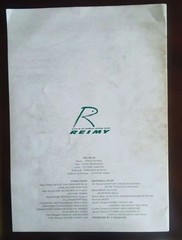 Reimy ENDLESS TOUR ’87 Concert Pamphlet Live Photos Staff Credits 1987