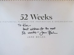 52 Weeks Undated Weekly Planner SIGNED by Jane Beiles 8.69 x 12.25 inches