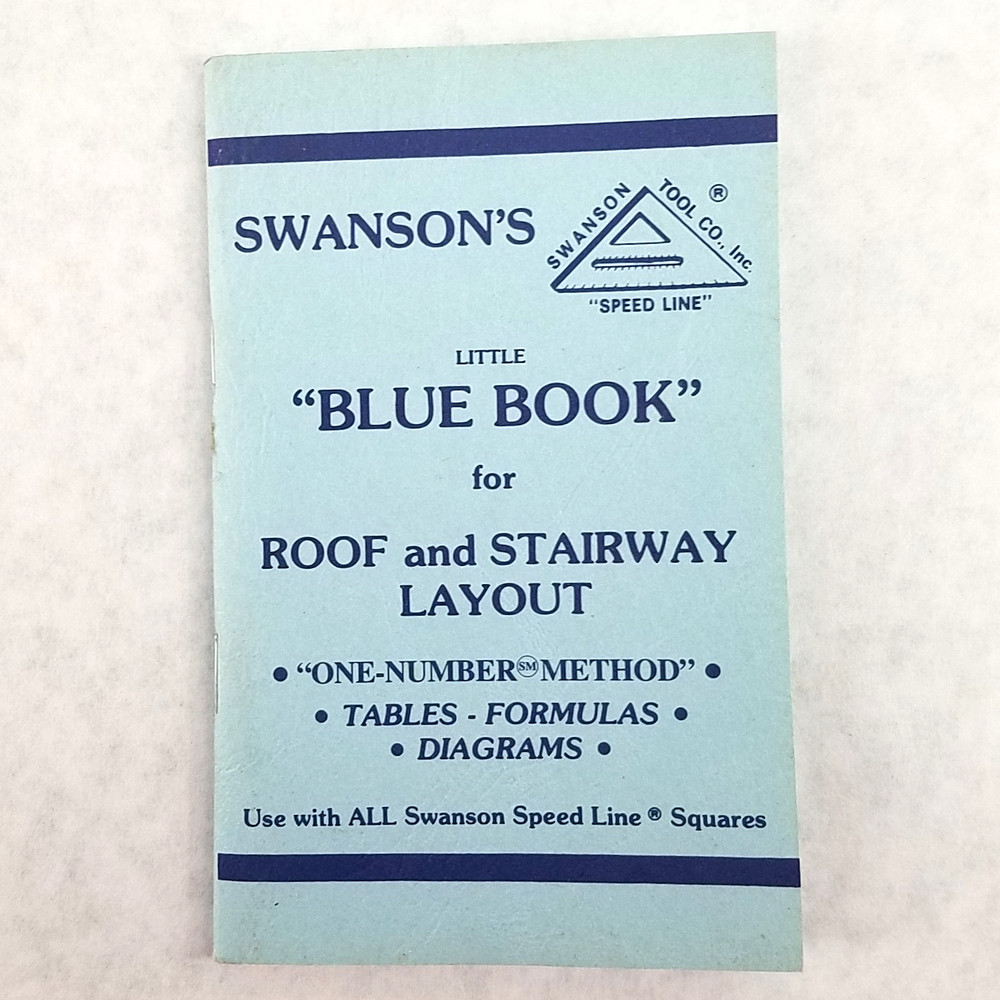 Swansons Little Blue Book for Roof and Stairway Layout Speedline 1988 LIKE NEW!