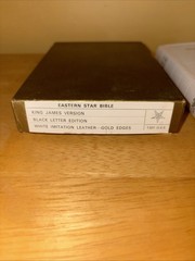 Vintage Order Of The Eastern Star Holy Bible King James Small 5 1/2” With Box