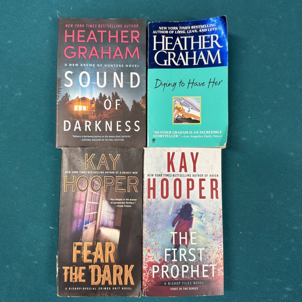 Kay Hooper Heather Graham Paranormal Romantic Suspense Thriller Book Lot 4 PB