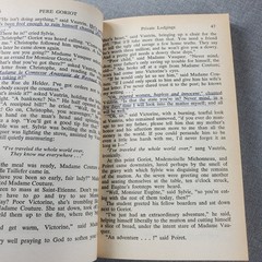 Pere Goriot Honore de Balzac 1962 Fourth Printing Signet Classic