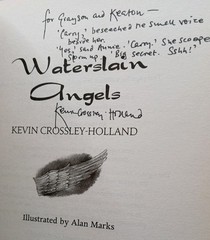 Signed Waterslain Angels By Kevin Crossley-Holland Fantasy Mystery Novel Book