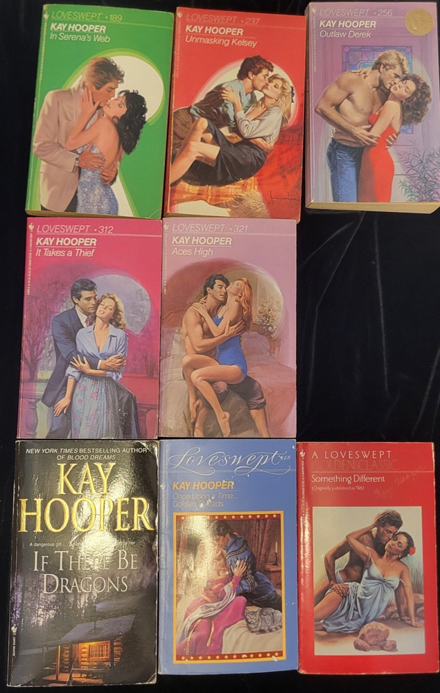 Lot 8 Kay Hooper books Loveswept Serena’s Web Aces High Unmasking Kelsey HAGEN