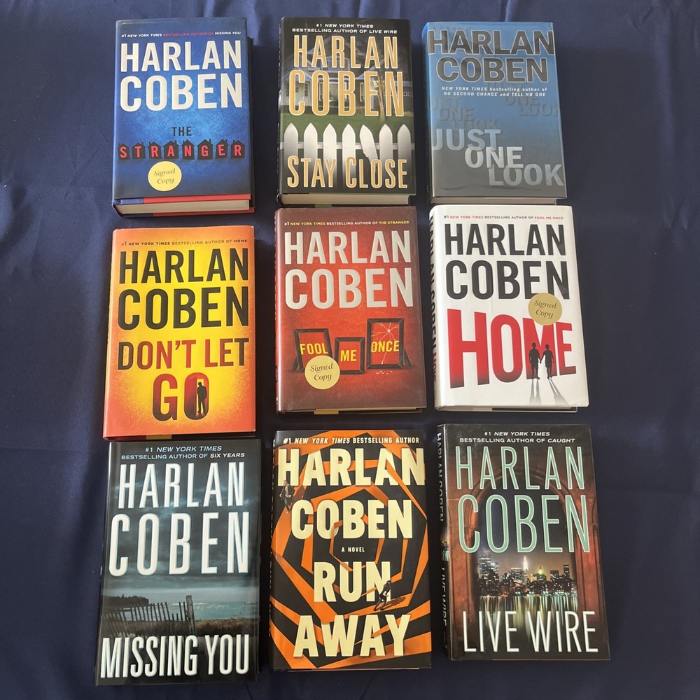 Harlan Coben Book Lot All 1st Editions & Signed Some COAs 9 Books