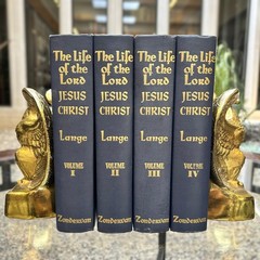 Life of the Lord Jesus Christ 4 Vol Set 1958 Zondervan John Peter Lange Theology
