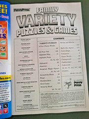 Lot of 2 Family Variety Puzzles & Games & 1 Book With Crosswords by Penny Press