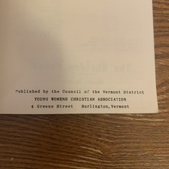 YWCA Vermont Overseas Wives Vintage INTL RECIPES Cookbook 1950’s? 26 pages #E1