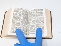 Vintage 1940s Miniature Holy Bible KJV Oxford Ruby 32mo Pocket Bible 40s