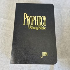 Prophecy Study Bible JHM Black Bonded Leather NKJV Box All The Gospel