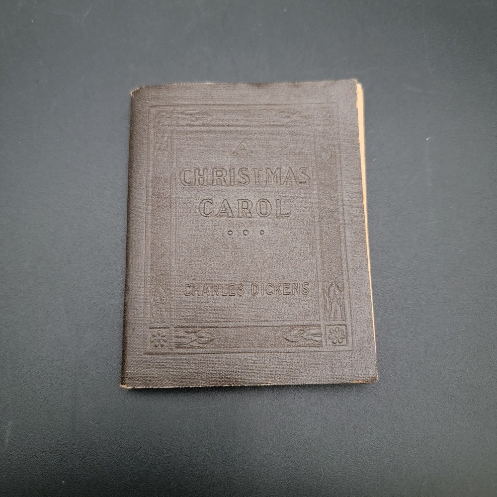 Little Leather Library – A CHRISTMAS CAROL Charles Dickens Antique Book 1920’s