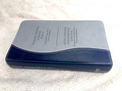 Russian/English Parallel BIble,Blue Grey ImitationLeather,Synodal/King James