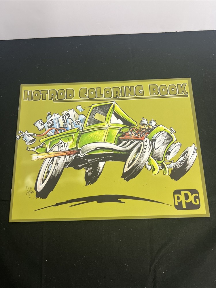 2016 PPG Industries-Hot Rod Coloring Book By SQUINDO- 30 Pages