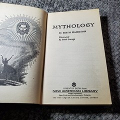 Mythology Edith Hamilton 1963 Paperback Illustrated Mentor Classic