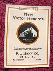 New VICTOR RECORDS Nov 1915 Supplement Ralph Bingham RASTUS Victrola CATALOG