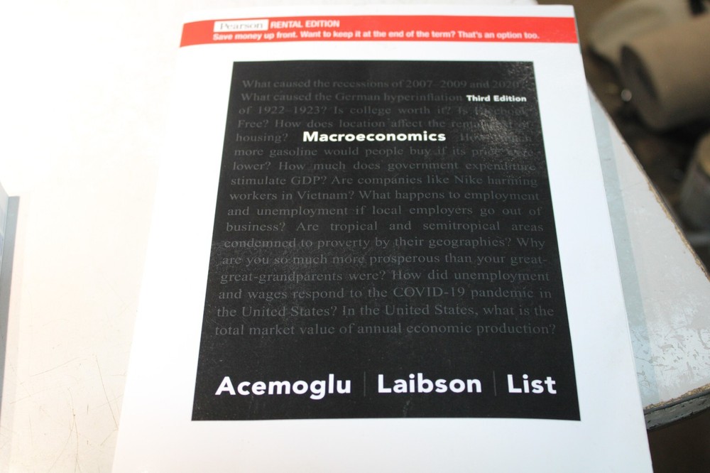 Macroeconomics [RENTAL EDITION] – Paperback, by Daron Acemoğlu – Third Editi New