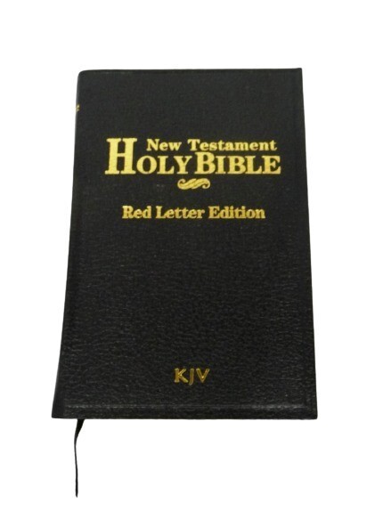 The Holy Bible KJV Pocket Sized New Testaments Faux Black Leather Red Letter