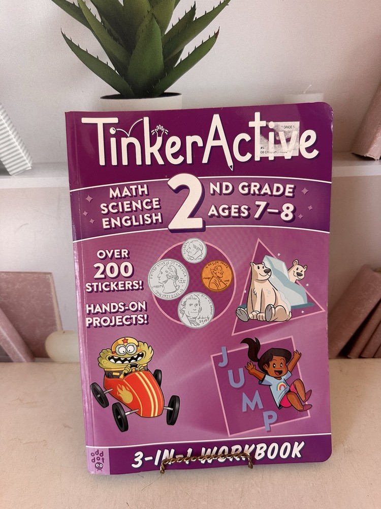 Tinkeractive 2nd Grade 3-In-1 Workbook: Math, Science, English Language Arts