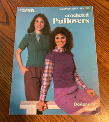 Lot of 3 Vintage Leisure Arts Leaflets 257, 367, 375 Cross Stitch & Crochet 1983