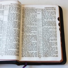 Vtg Holy Bible, International Series KJV Leather Lined Thumb Index John Winston